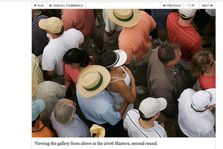 Illustration for article titled Golf Digest Is Running Creepy Photos Of Women Watching Golf Now